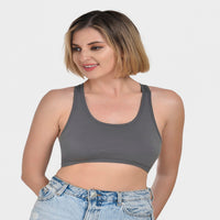 Buy Bruchi Club Grey Racerback Sports Bra online in India