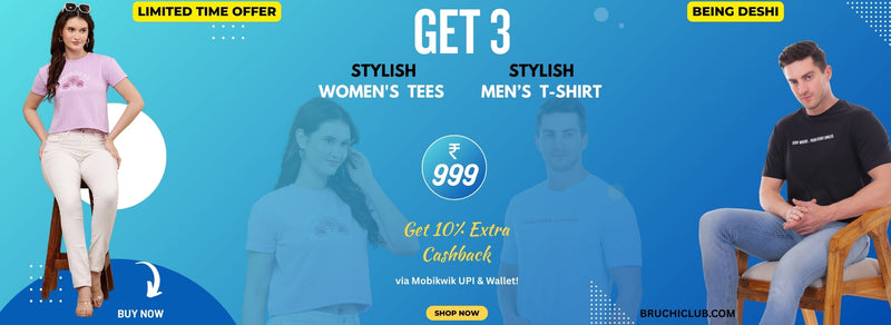 Style Meets Comfort – 3 Tees for Just ₹999!