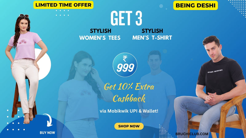 Style Meets Comfort – 3 Tees for Just ₹999!