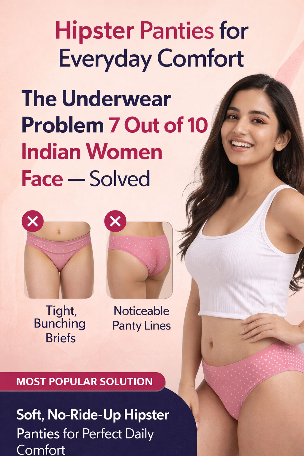 Hipster Panties for Everyday Comfort The Underwear Problem 7 Out of 10 Indian Women Face — Solved
