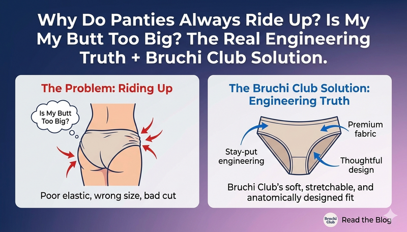 why panties always ride upis my butt too big?