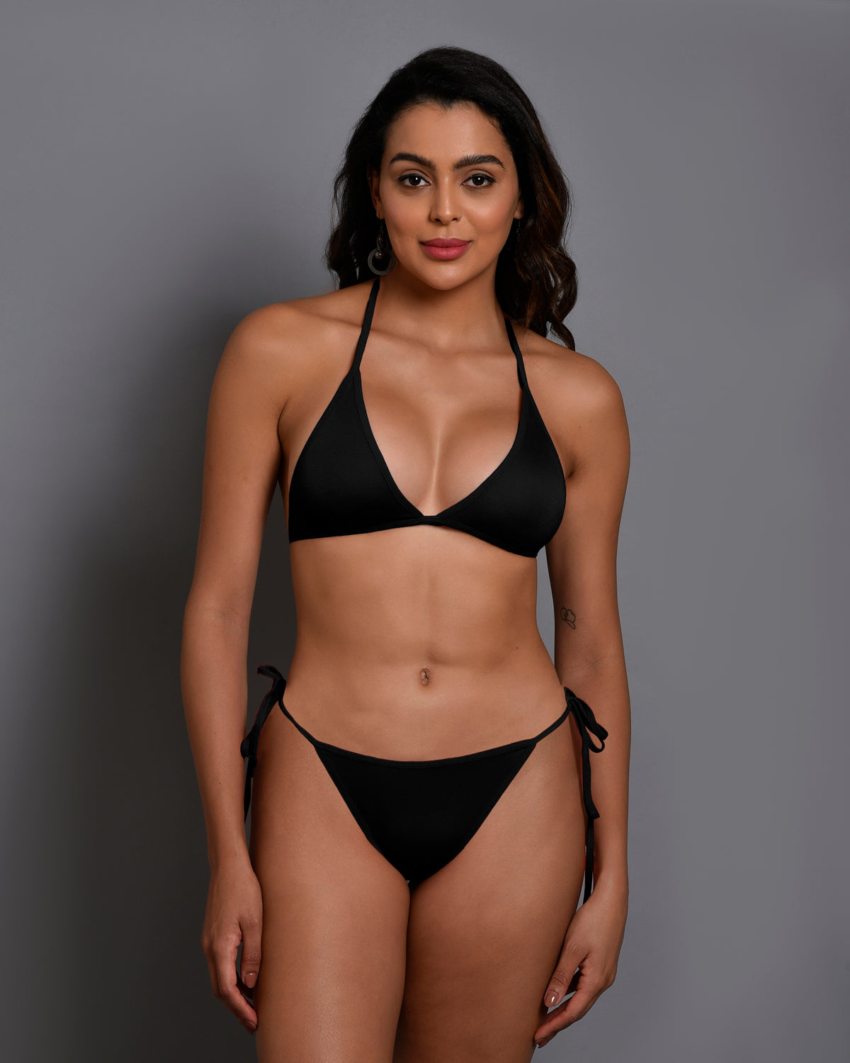 Buy Women Black Anti Bacterial Bamboo Lingerie Set Online in India 