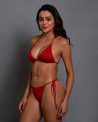 Buy Women Red Anti Bacterial Bamboo Lingerie Set Online in India 