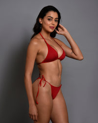 Buy Women Red Anti Bacterial Bamboo Lingerie Set Online in India 