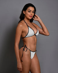 Bruchi Club Gray Nylon Lycra Bikini Set for Women