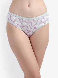 Floral-patterned underwear on a white background