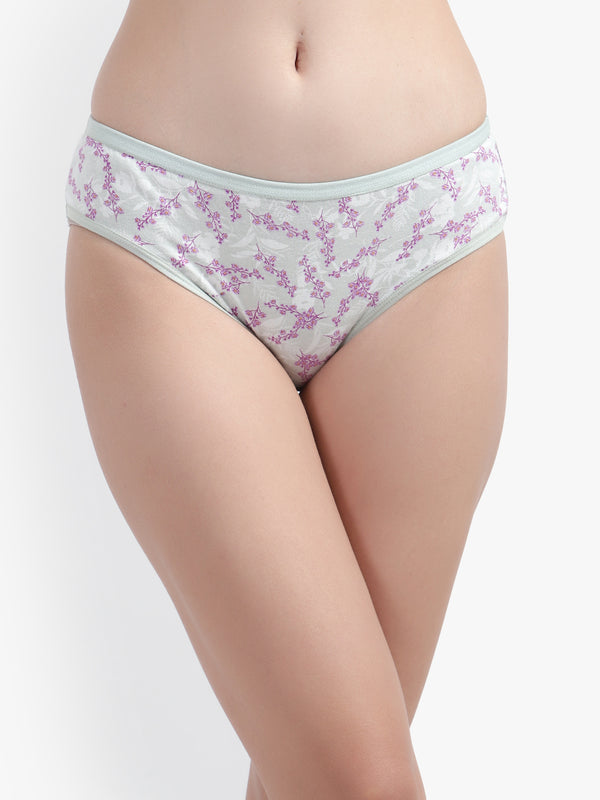 Floral-patterned underwear on a white background