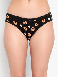 Black Printed women panty
