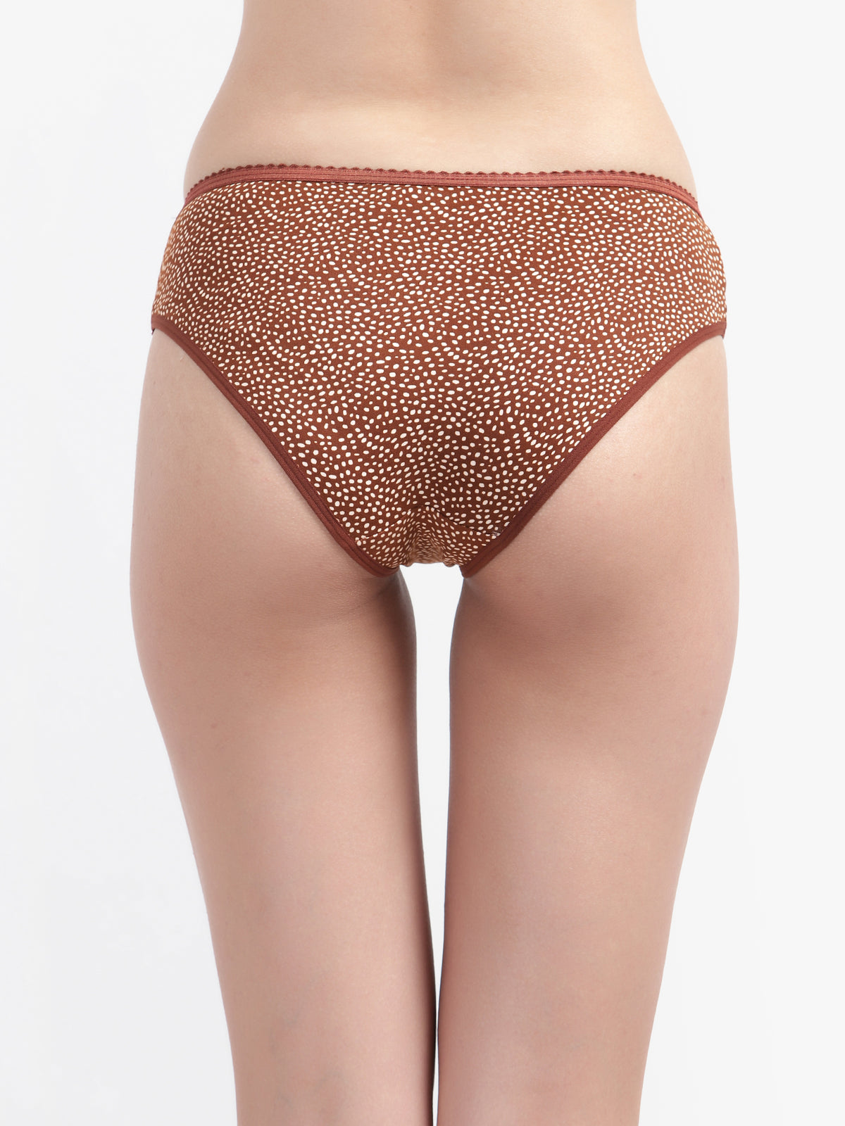 Brown Polyamide Women Printed Panties