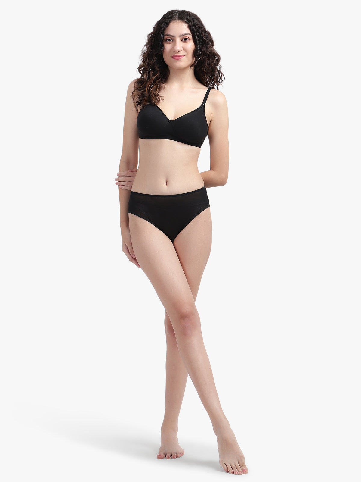 Air Mesh see through Black panties for women