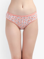 Buy Bruchi Club Women's Orange Print Cross Front Cotton Bra Panty Set