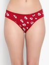 Marron Printed Women Panty