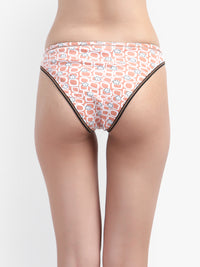 Printed Tanga Panty for women orange