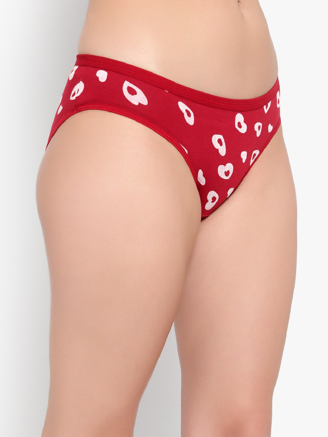 Marron Printed Women Panty
