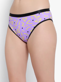Purple Printed Women Panties
