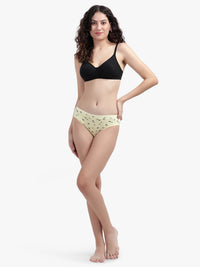 No Ride Up Cotton Panties for Women | Yellow Printed | Best Price