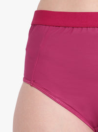 Burgendy Hight waist Mesh Panty for women