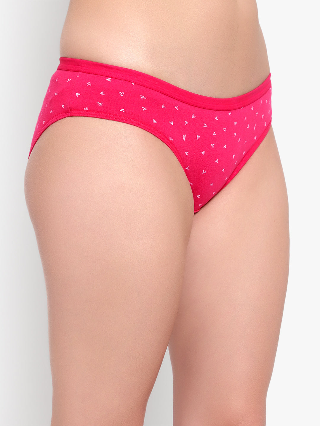 Pink Printed Cotton Panty