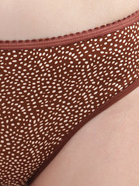 Brown Polyamide Women Printed Panties