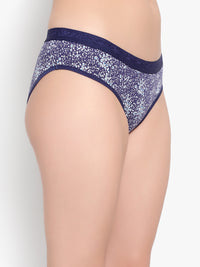 Navy Printed Women Panty