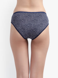 Navy Polyamide Women Printed Panties