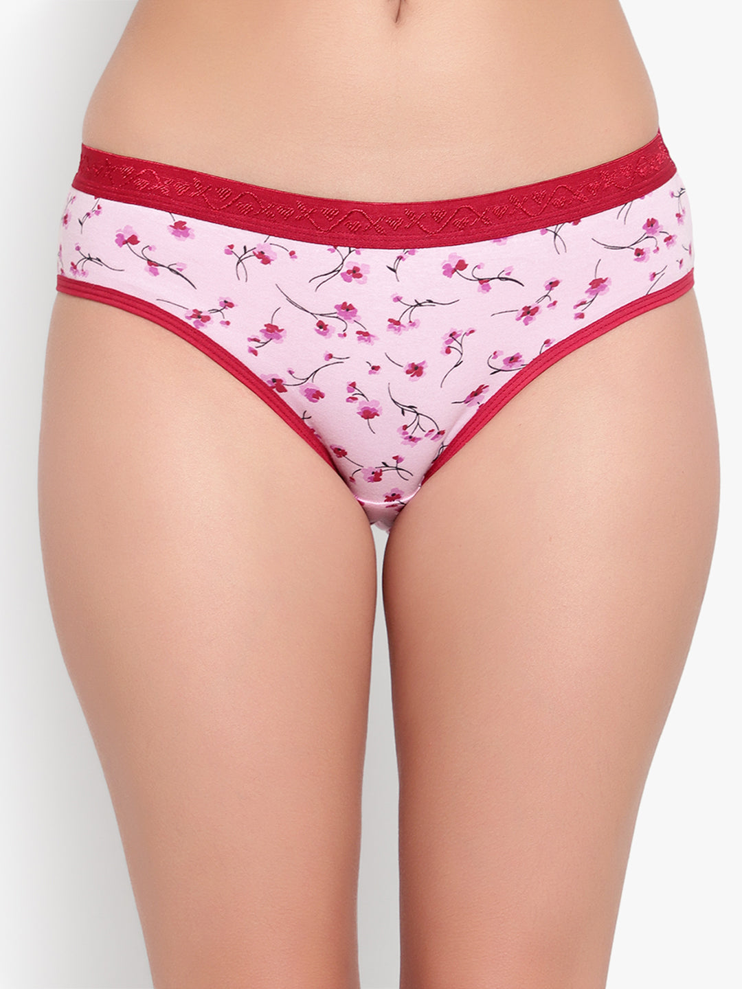 Pink Printed Women Panty
