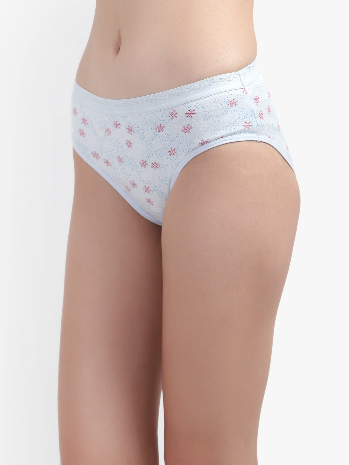 Light Blue Printed Women Panty