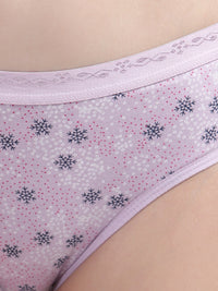 Light Pink Printed Women Panty