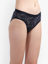 Black Printed Women Panty