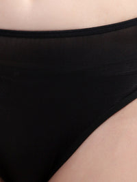 Air Mesh see through Black panties for women