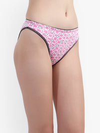 Printed Tanga Panty for women Pink