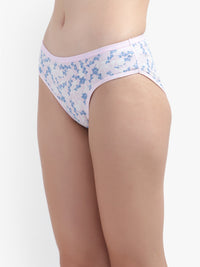 Peach Printed Cotton women panty