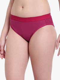 Burgendy Mesh Panty for women