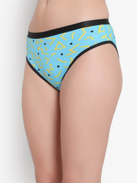 Sky Blue Printed panty for women