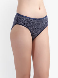 Navy Polyamide Women Printed Panties