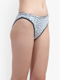 Printed Tanga Panty for women Gray