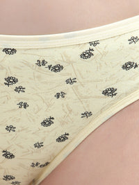 No Ride Up Cotton Panties for Women | Yellow Printed | Best Price