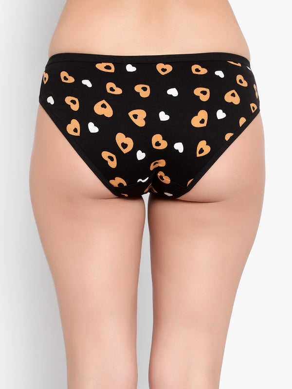 Black Printed women panty