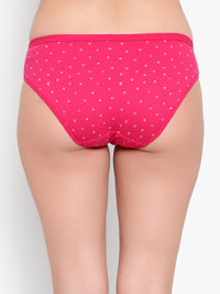 Pink Printed Cotton Panty