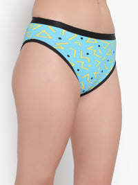 Sky Blue Printed panty for women