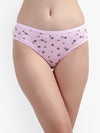 Pink Printed Cotton Panties for Women No ride up