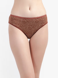 Brown Polyamide Women Printed Panties
