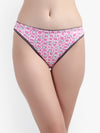 Printed Tanga Panty for women Pink