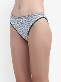 Printed Tanga Panty for women Gray