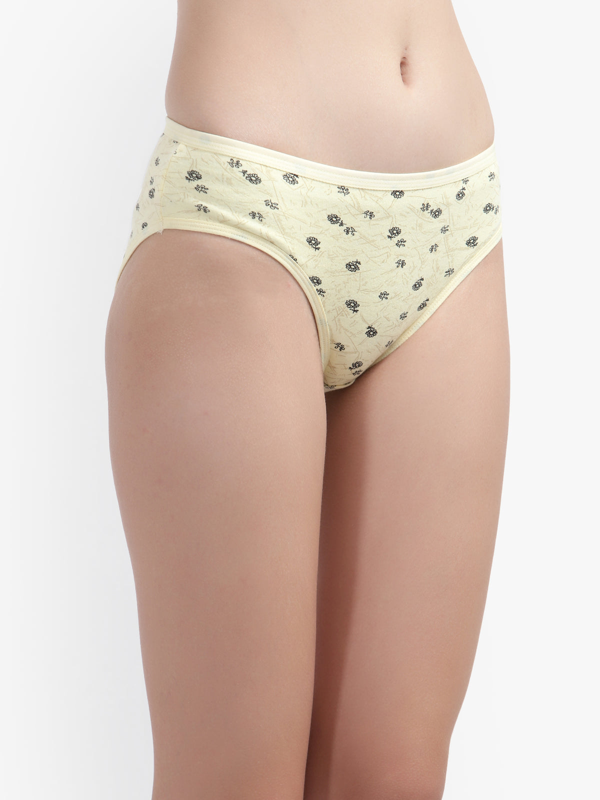 No Ride Up Cotton Panties for Women | Yellow Printed | Best Price