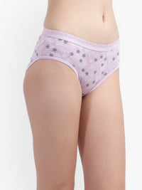 Light Pink Printed Women Panty