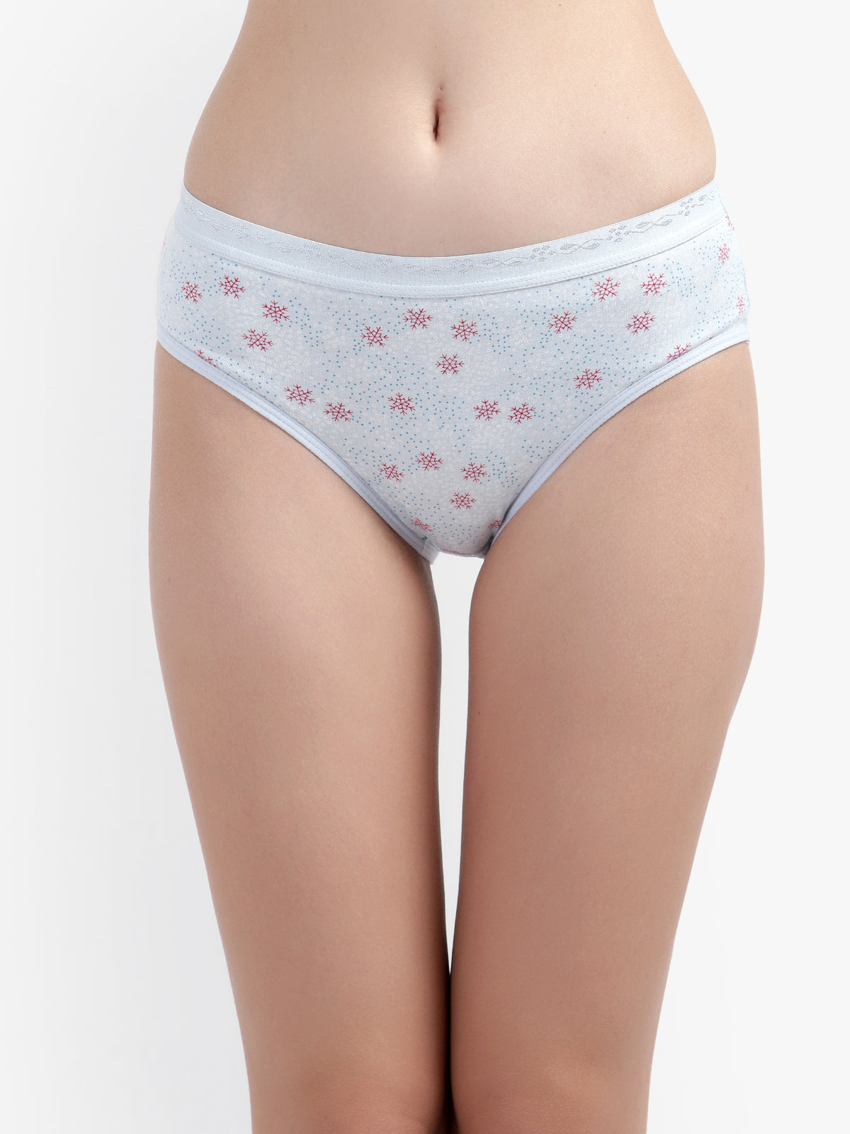 Light Blue Printed Women Panty