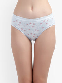 Light Blue Printed Women Panty