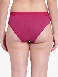 Burgendy Mesh Panty for women