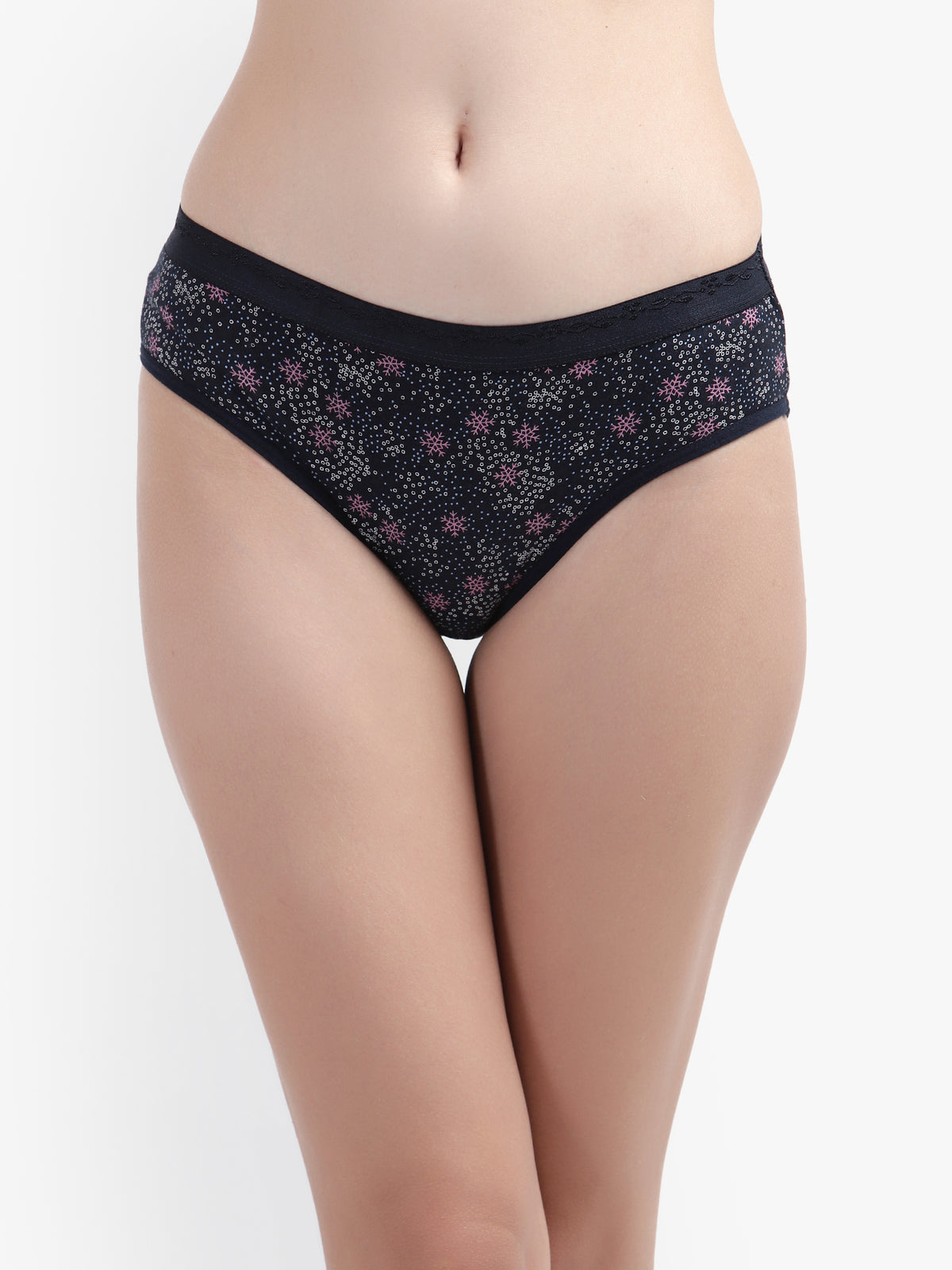 Black Printed Women Panty